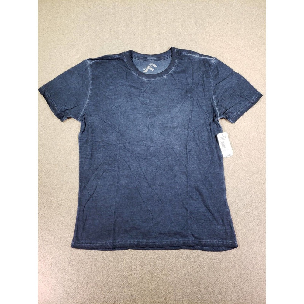 Fission Shirt Mens Large L Blue Stretch Cotton Blend Pullover Crew Neck NWT A14